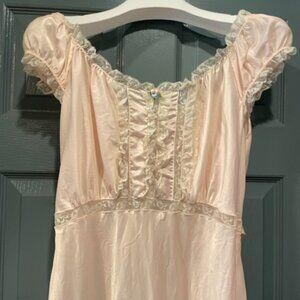 Barbizon Coquette vintage light pink nightie w/lace, sz 18, very good condition